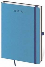 Diář 2019 denní A5 Flexies modrý s poutkem