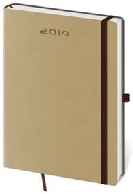 Diář 2019 týdenní A5 Flexies hnědý s poutkem