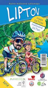 Ručne maľovaná cyklomapa Liptov