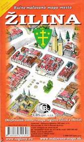 Ručne maľovaná mapa mesta Žilina