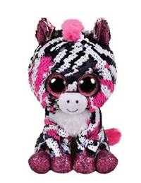 Beanie Boos Flippables Zoey s flitry ružová zebra 15 cm