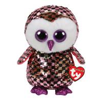 Beanie Boos Flippables Checks ružovo-černá sova 24 cm