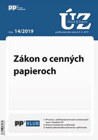 UZZ 14/2019 Zákon o cenných papieroch