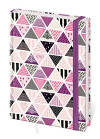 Diář A5 LYRA denní s gumičkou Triangle