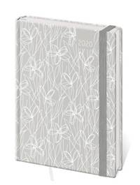 Diář A5 LYRA denní s gumičkou Flowers