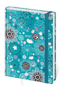 Diář A5 LYRA denní s gumičkou Garden