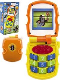 Krtkův mobil měnící obrázky se světlem a se zvukem žlutý