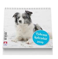 Týdenní kaledář 2019 Pes - stolní kalendář