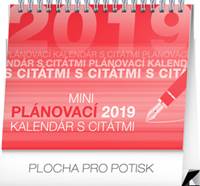 Mini plánovací kalendár s citátmi - stolový kalendár 2019