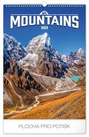 Nástěnný kalendář Hory 2020, 33 × 46 cm