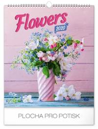 Nástěnný kalendář Květiny 2020, 30 × 34