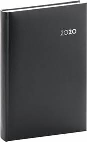 Denní diář Balacron 2020, černý, 15 × 21