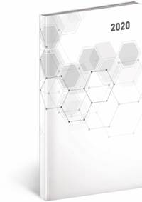 Kapesní diář Cambio Classic 2020, bílý,