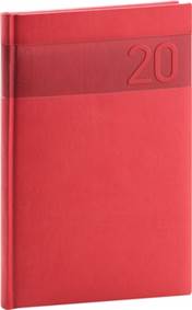 Týdenní diář Aprint 2020, červený, 15 ×