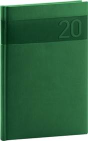 Týdenní diář Aprint 2020, zelený, 15 × 2