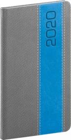 Kapesní diář Davos 2020, šedomodrý, 9 ×