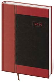 Diář 2019 denní A5 Duel červeno/černý