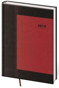 Diář 2019 týdenní A5 Duel černo/červený