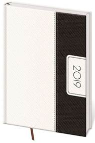 Diář 2019 denní A5 Erie bílo/černý