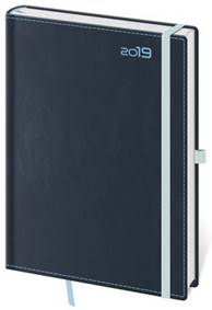 Diář 2019 týdenní A5 Double Blue s poutkem