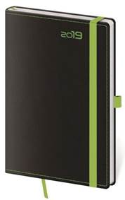Diář 2019 kapesní Black Green s poutkem