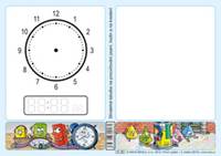 Stíratelná tabulka na procvičování psaní, hodin a na kreslení