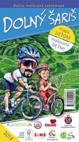 Kniha Ručne maľovaná cyklomapa Dolný Šariš