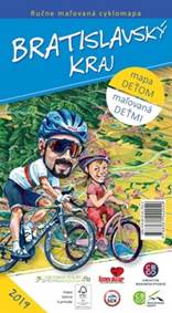 Ručne maľovaná cyklomapa Bratislavský kraj