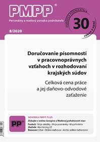 PMPP 8/2020 Doručovanie písomností v pracovnoprávnych vzťahoch v rozhodovaní krajských súdov