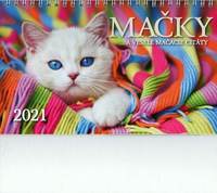 Mačky 2021... a veselé mačacie citáty - stolový týždenný kalendár