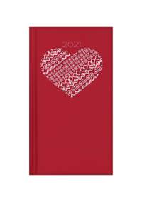 Vreckový mini diár Srdce 2021 - týždenný