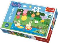 Puzzle Prasátko Peppa u rybníka