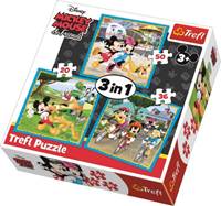 Puzzle Mickey Mouse a přátelé 3v1