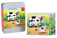 Dřevěné puzzle Zvířátka s mláďatem