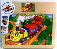 Dřevěné puzzle Vláček