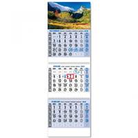 Trojmesačný kalendár klasik 3M modrý 2021