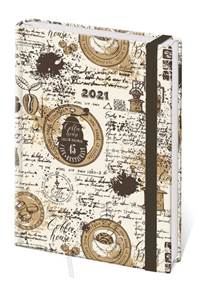 Diář 2021 A7 LYRA týdenní L411 Coffee