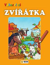 Kniha Vybarvi si - Zvířátka (oranžové)