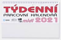 Pracovní Midi kalendář týdenní - stolní kalendář 2021