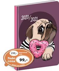 18měsíční diář Petito – Mops 2020/2021