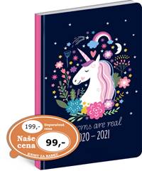 18měsíční diář Petito – Jednorožec 2020/2021