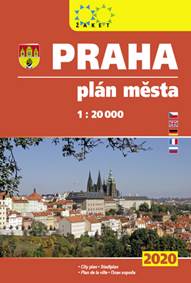 Praha plán města 1:20T knižní 2020