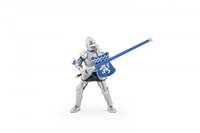 Rytíř s kopím modrý štít se lvem