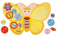 Dřevěný provlékací motýl