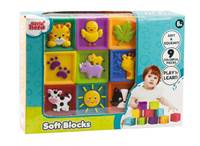 Měkké gumové kostky 9ks