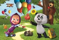 Puzzle Máša a medvěd Oslava