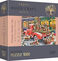 Dřevěné puzzle Santovi malí pomocníci 1000 dílků