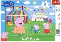 Puzzle Prasátko Peppa V zábavním parku