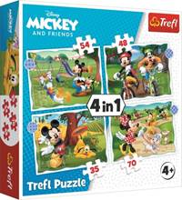 Puzzle Mickey Mouse: Krásný den 4v1