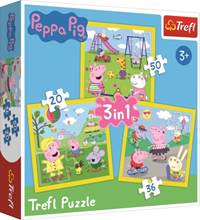 Puzzle Prasátko Peppa 3v1